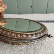 Small tabletop psyché mirror in brass