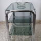Side table serving chrome and vintage glass 70