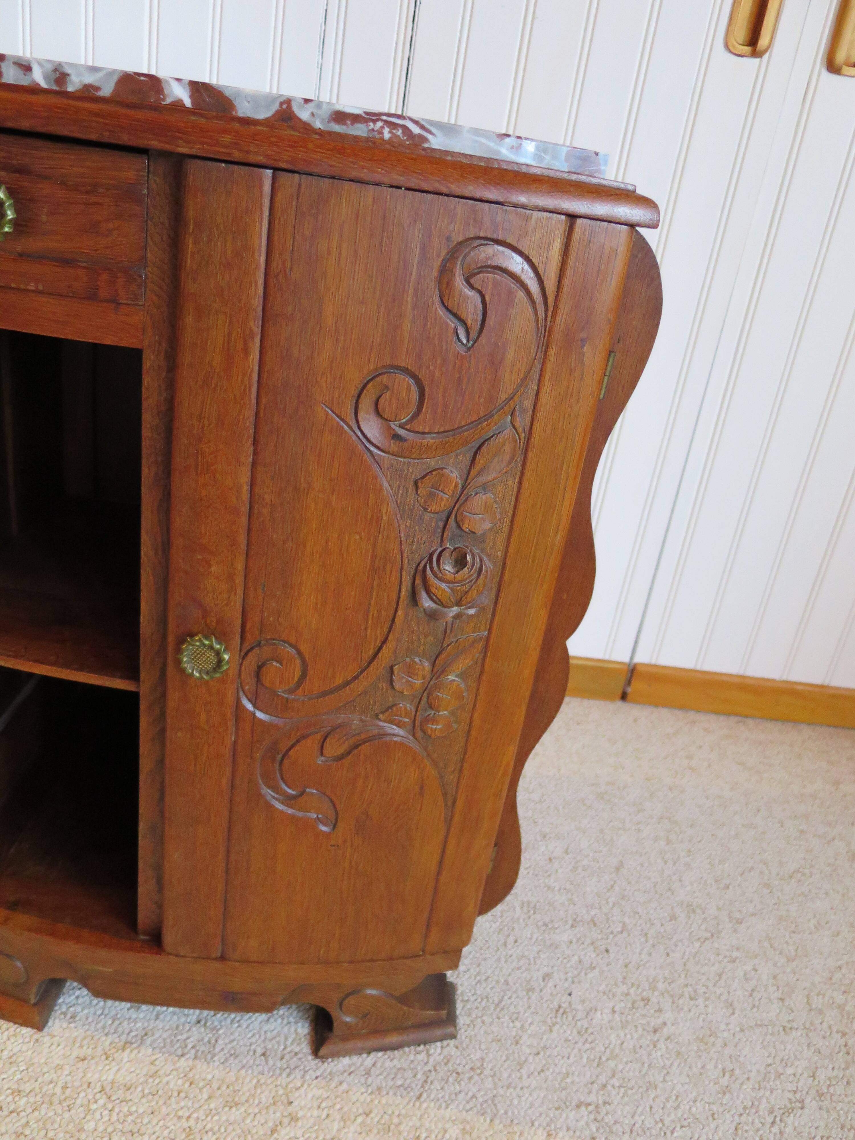 Bedside table - occasional furniture - Art Deco - 1 door - 1930s