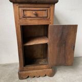 Rustic oak bedside table 1900