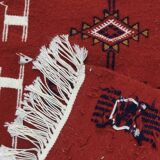 Hand-woven kilim rug with Berber patterns