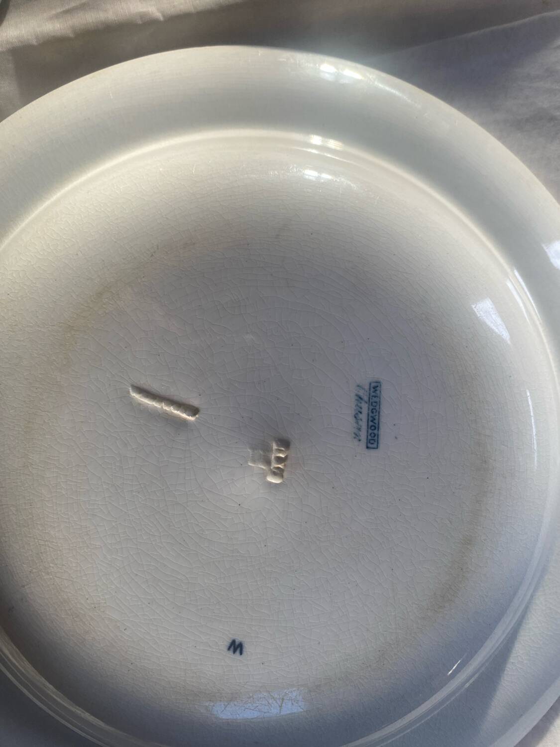 Set of 2 antique Wedgwood deep plates.