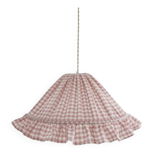 Suspension textile conique - rose