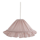 Emilia "small pink squares" conical textile suspension with flounce