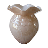 Art Nouveau vase in pink opaline