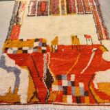 Tapis berbère marocain orange 222 x 152CM