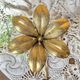 Vintage lotus flower ashtray in brass