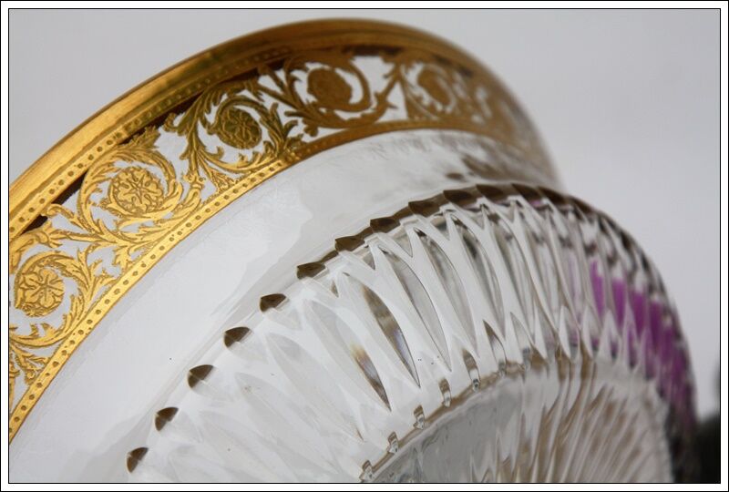 Fuit cup or centerpiece by St Louis Crystal model Thistle