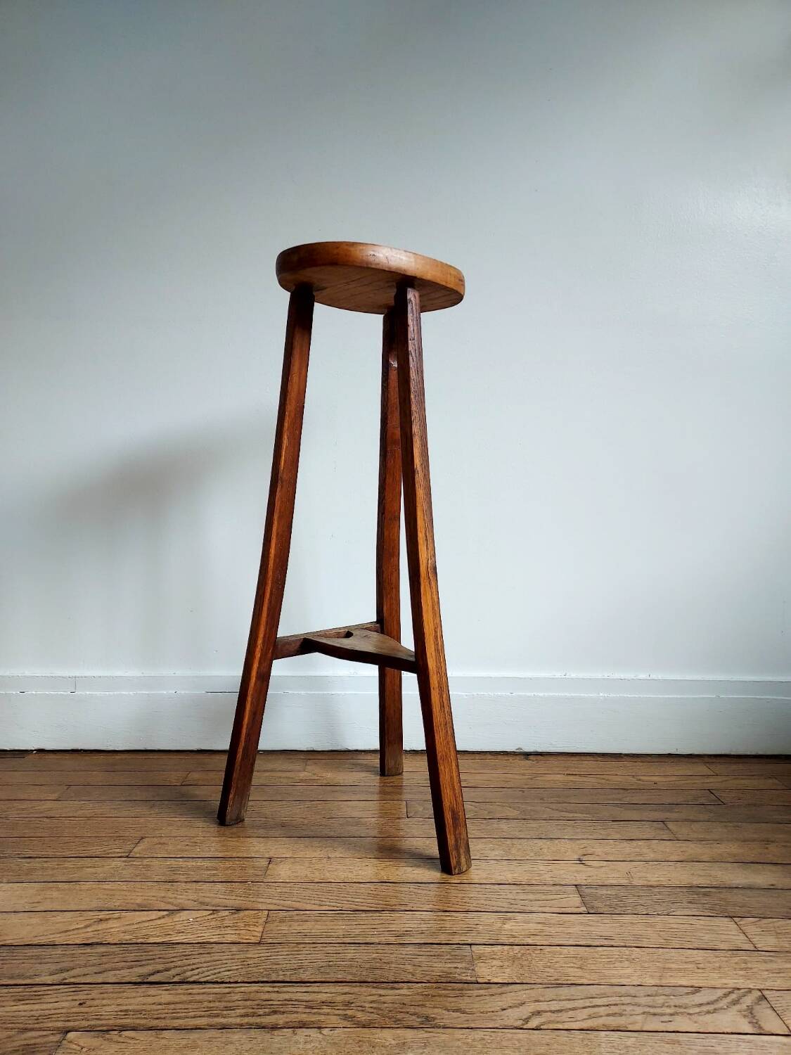 Rustic wooden stool