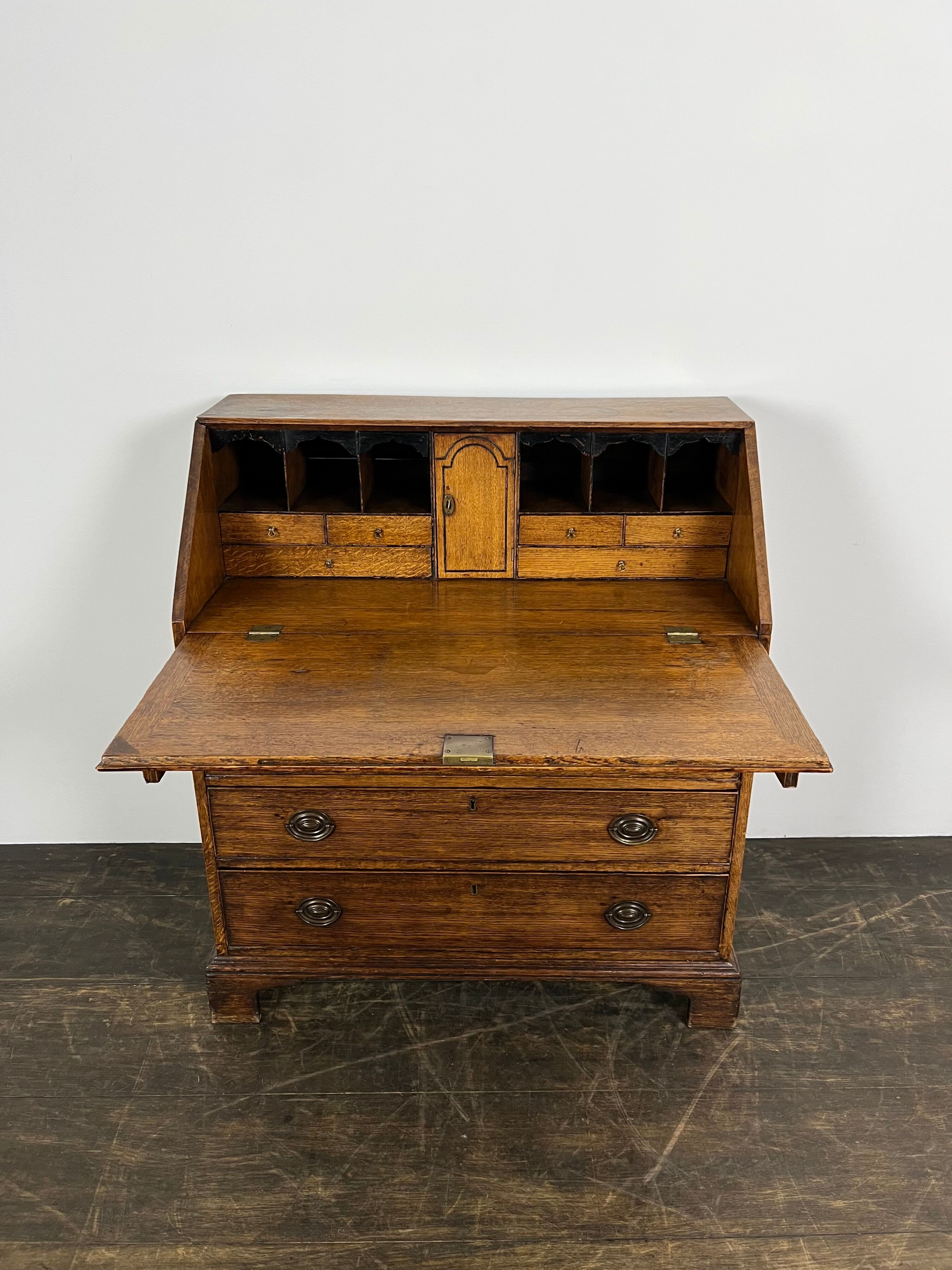 English oak writing desk