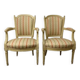 Pair Of Louis XVI Style Cabriolet Armchairs