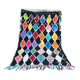 Vintage Boucherouite Berber rug: Hand-knotted Moroccan rug.