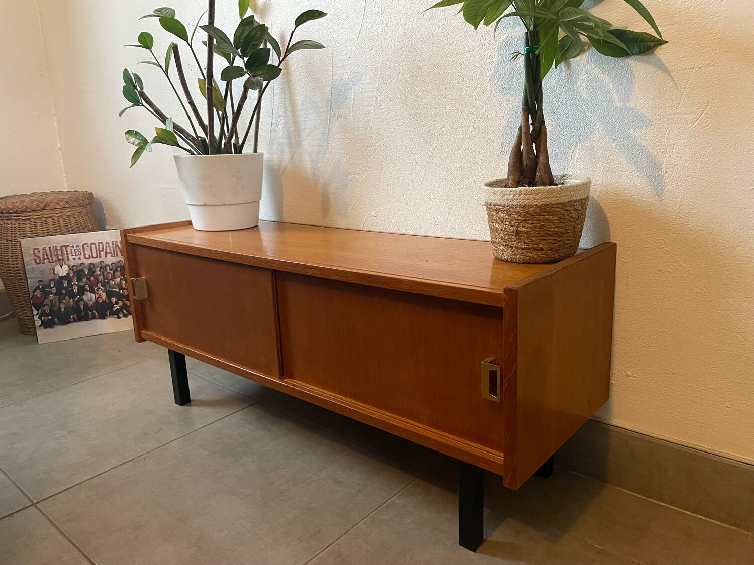 Enfilade / meuble télé vintage en chêne