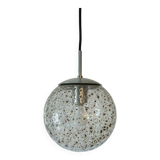 Amber glass ball pendant light