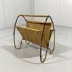 Brass & rattan magazine holder 1950’s
