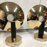 Pair of golden sconces from the 80s estiluz