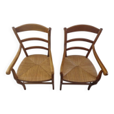 Paire De Fauteuil En Merisier