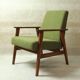 Fauteuil scandinave boucle eucalyptus vert oryginal model 1970 rénové chaise de salon moderne design milieu du siècle
