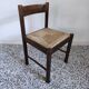 Natural wooden chair, headband backrest, mulched seat