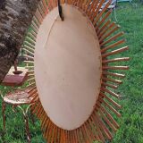 Rattan sun mirror 57 cm