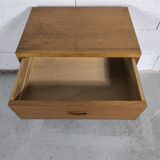 Scandinavian bedside table in vintage teak