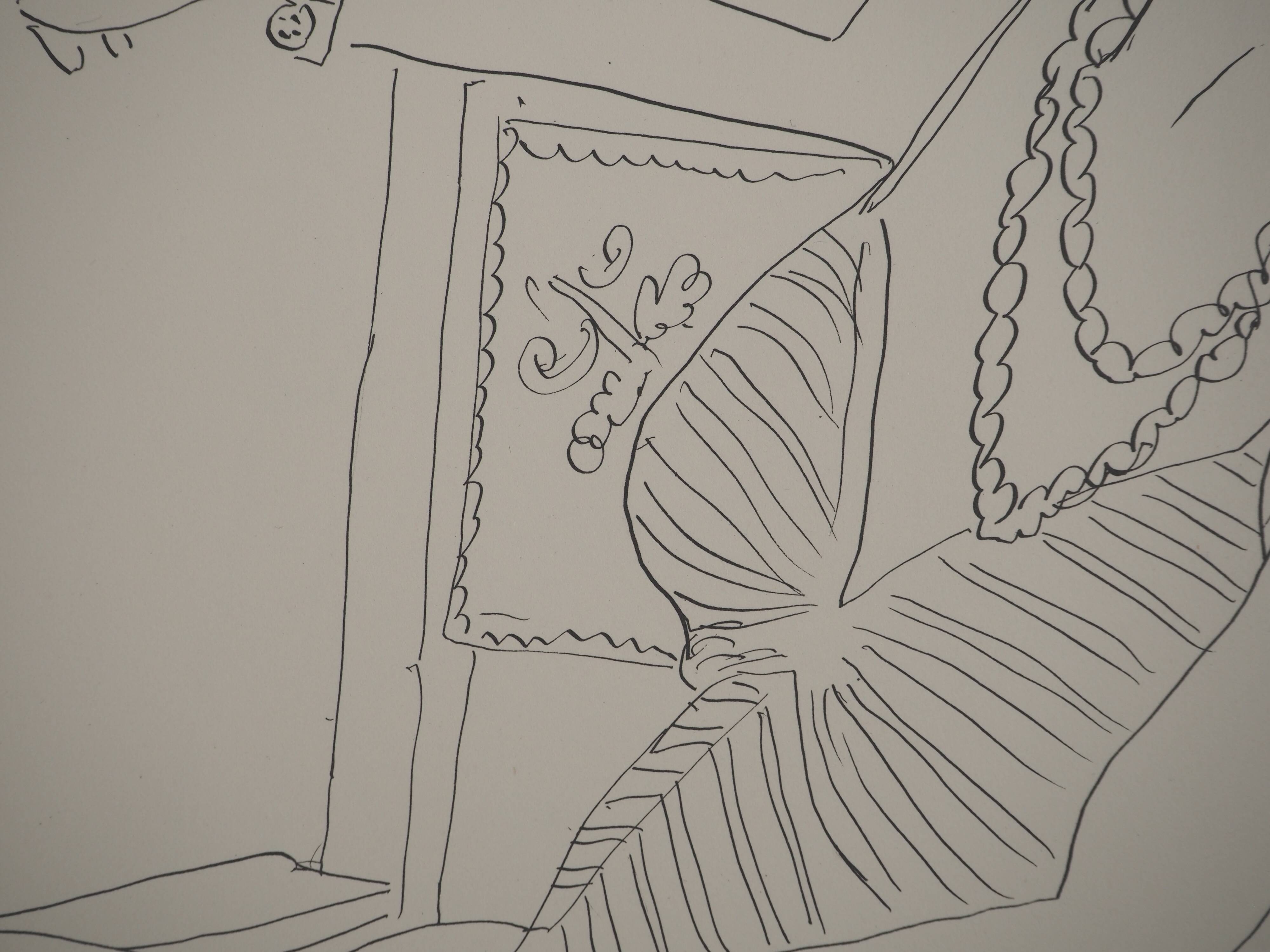 Henri Matisse: Attentive Woman, signed lithograph