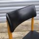 Scandinavian chair in teak and skai 1960