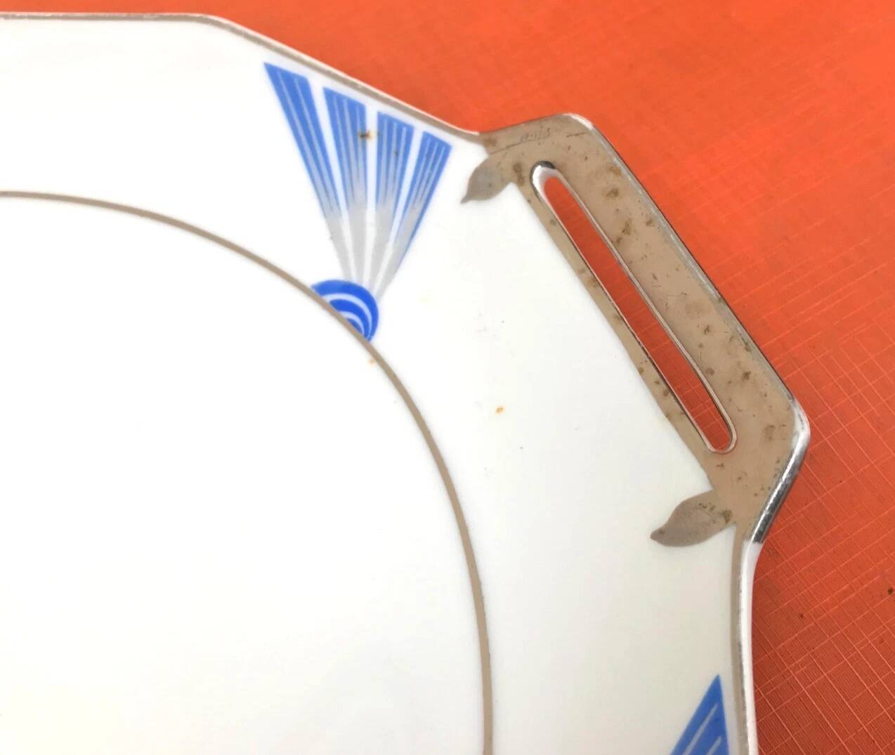 Art Deco 1920s Limoges Porcelain Plate MG (Mavaleix and Granger)