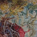 Tapisserie Aubusson française antique avec scène romantique