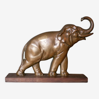 Elephant brass on pedestal