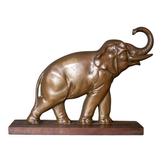 Elephant brass on pedestal