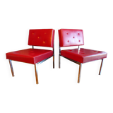 Pair of vintage heaters in skaï