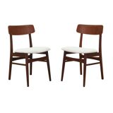 Ensemble de deux chaises en teck, design danois, années 1970, production : Danemark