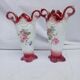 Paire d'anciens vases en barbotine d'Onnaing