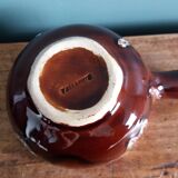 Cup, saucer, breakfast, Vallauris in flame-patterned ceramic.