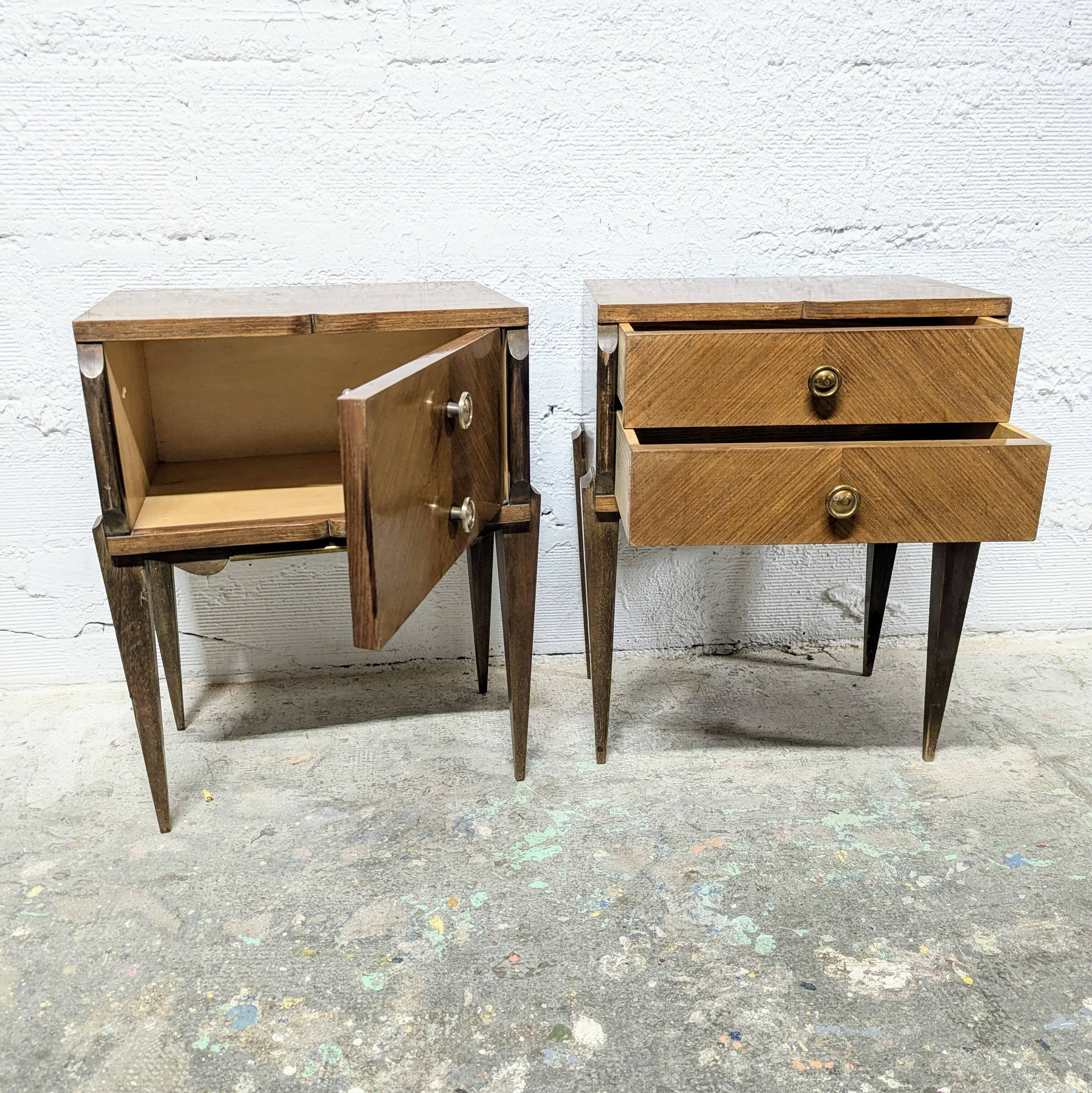 Pair of Art Deco bedside tables
