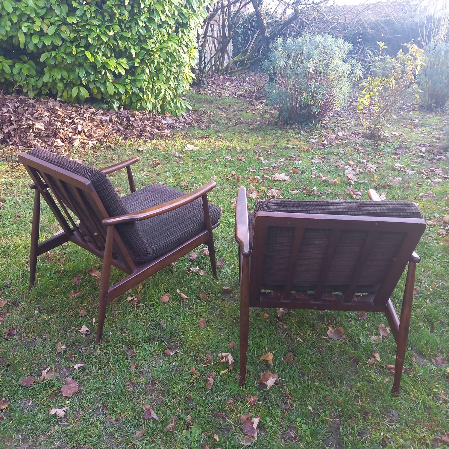 Pair of Scandinavian-style armchairs