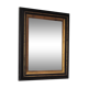 Miroir ancien noir et doré  81x66cm