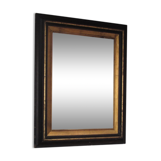Old mirror black and gold 81x66cm