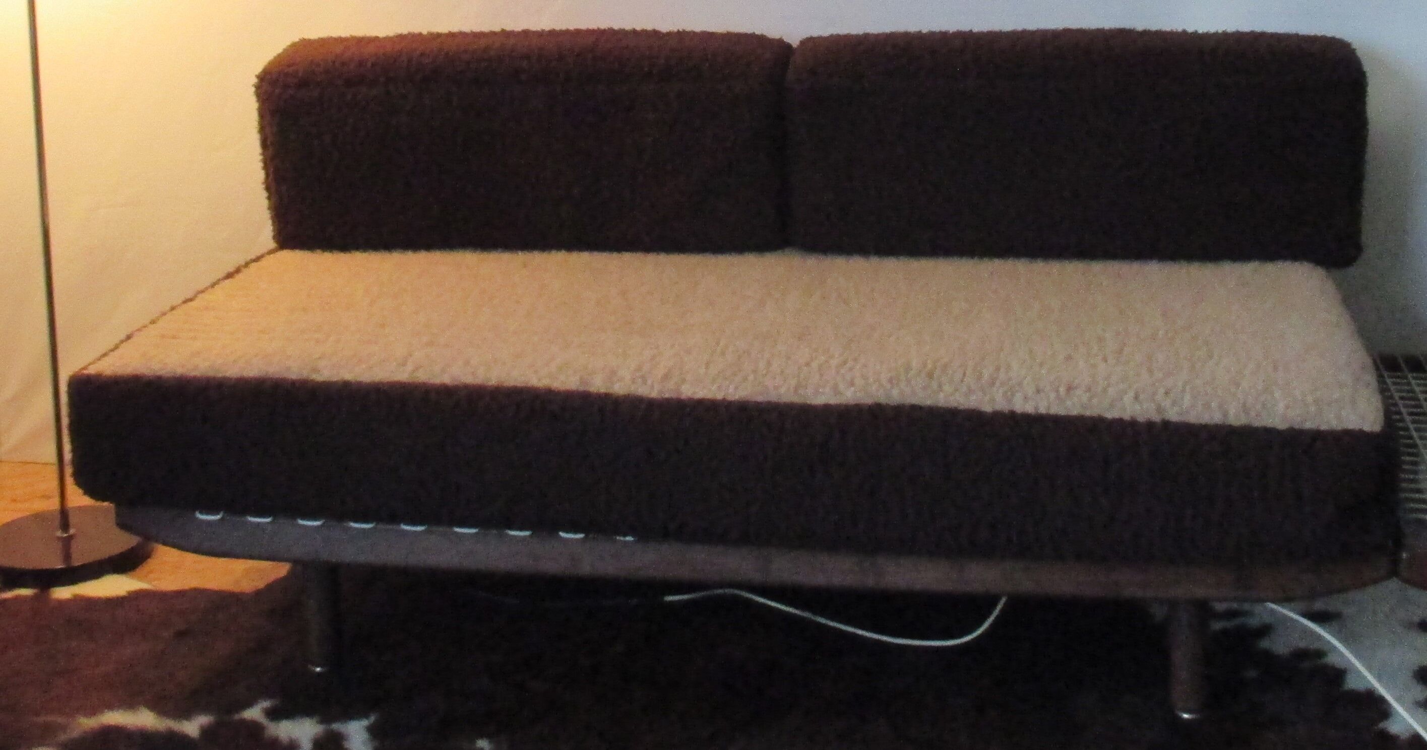 Sofa modular 70's table low seat/bed
