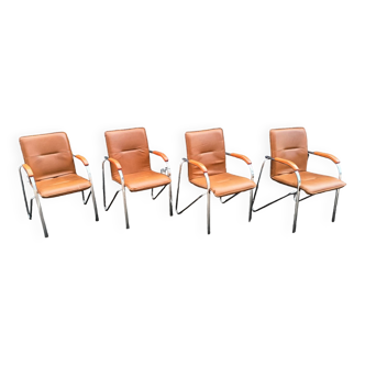 4 fauteuils anciens vintage xxeme