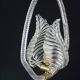Charming Transparent Art Decò Barovier e Toso Pendant Light Murano Glass, 1940s