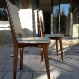 Pair of Scandinavian chairs 50s in skai
