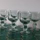 7 grands verres à vin soufflés vert d'eau