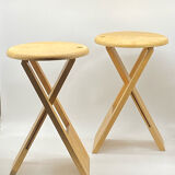 Pair of designer/vintage/minimalist stools by Adrian Reed and Suzy
