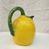 Pitcher shape lemon ceramic barbotine bassano