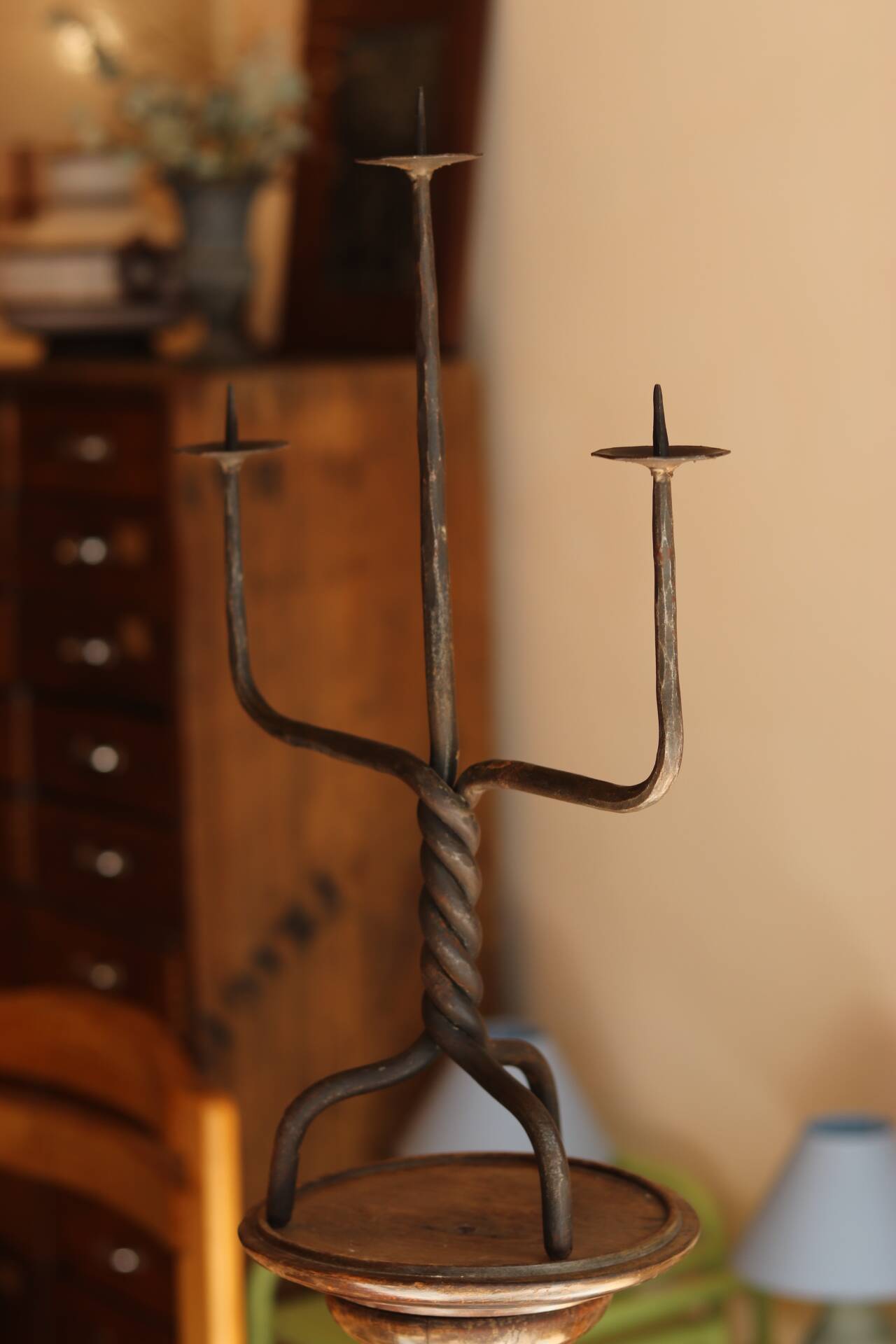Wrought iron candle holder – 1950s