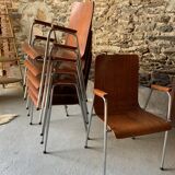 Ensemble de 6 fauteuils - Bois & métal -