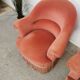 Paire de fauteuils crapaud vintage