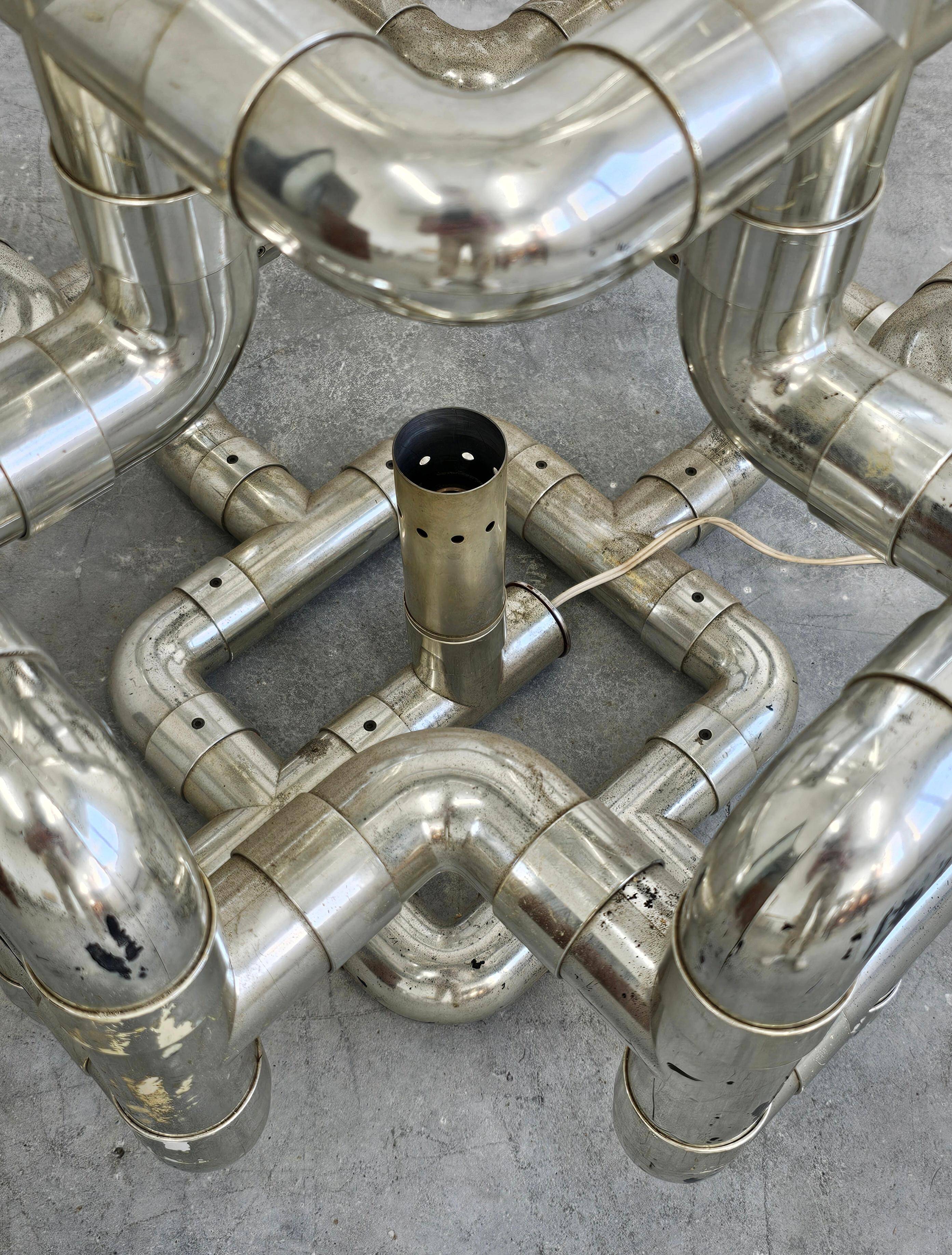 Sculptural floor lamp Space Age Rombo by Gaetano Missaglia